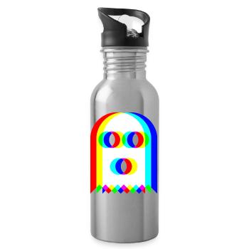 👻 RGB-Geist - Trinkflasche mit integriertem Trinkhalm - Lightsilver - Rechts