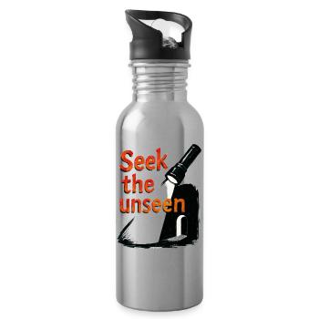 Urbex - Urbane Erkundung - Urban Explorer - Trinkflasche mit integriertem Trinkhalm - Lightsilver - Rechts