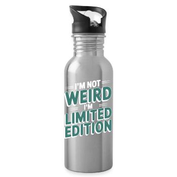 I'M NOT WEIRD I'M LIMITED EDITION  - Trinkflasche mit integriertem Trinkhalm - Lightsilver - Rechts