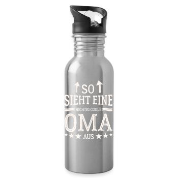 This is what a cool grandma looks like Best grandmother - Water bottle with straw - silver - Right