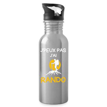 Jpeux pas jai Rando randonnée  - Gourde avec paille intégrée - argent clair - Droite