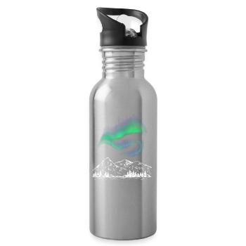 Aurora Alpine Chart - Water bottle with straw - silver - Right