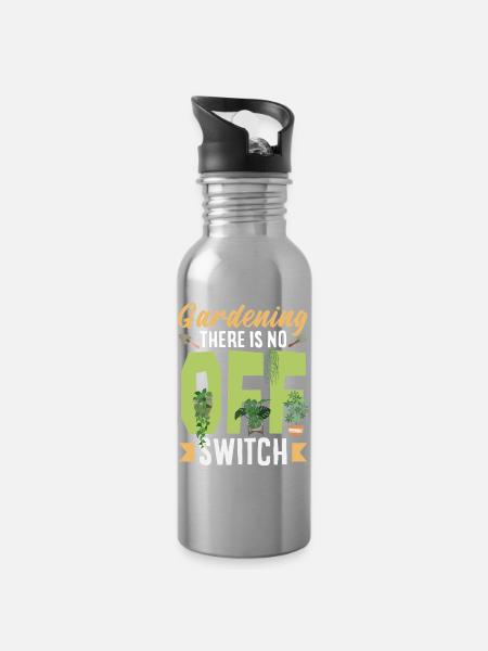 Garten- Und Pflanzenliebhaber Geschenke - Trinkflasche mit integriertem Trinkhalm - Lightsilver