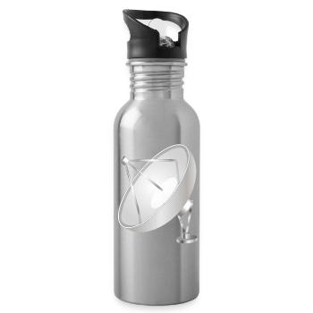 Antenne paraboise à l’aspect moderne et net - Gourde avec paille intégrée - argent clair - Droite