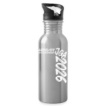 Bachelor Party 2026 - Guest List - Please sign! - Water bottle with straw - silver - Right