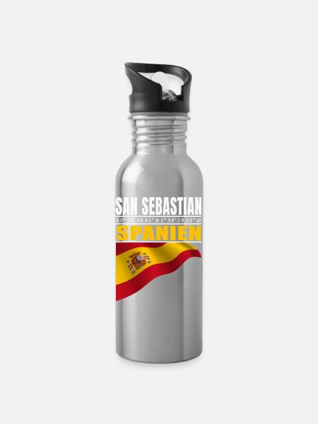 Saint-Sébastien - Gourde avec paille intégrée - argent clair