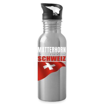 Matterhorn - Water bottle with straw - silver - Right
