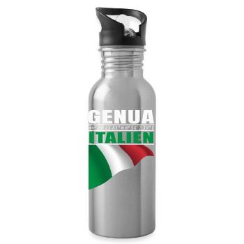 Gênes - Gourde avec paille intégrée - argent clair - Droite