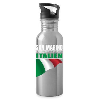 San Marino - Water bottle with straw - silver - Right