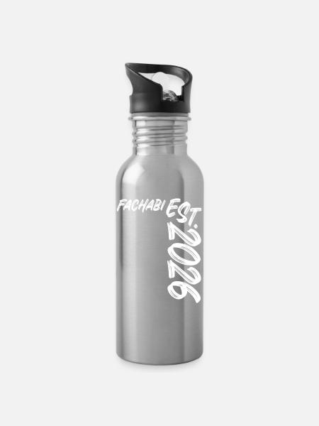 Fachabi 2026 - Trinkflasche mit integriertem Trinkhalm - Lightsilver