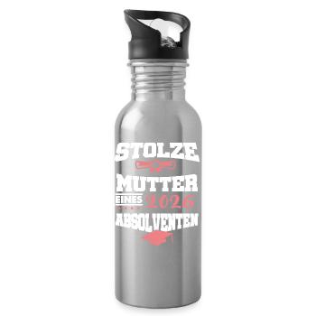 Stolze Mutter Absolvent 2026 Bachelor Master - Trinkflasche mit integriertem Trinkhalm - Lightsilver - Rechts