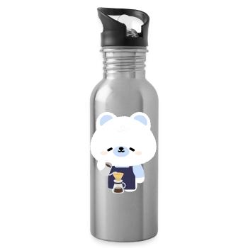 Barista Polar Bear Douillet - Gourde avec paille intégrée - argent clair - Droite