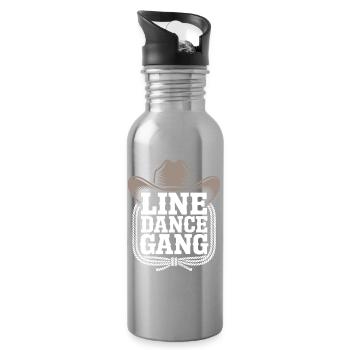 Line Dance Gang Cowboy - Water bottle with straw - silver - Right
