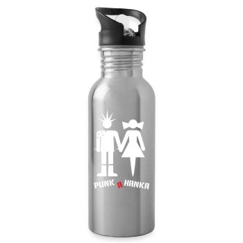 PUNK A HANKA - Trinkflasche mit integriertem Trinkhalm - Lightsilver - Rechts