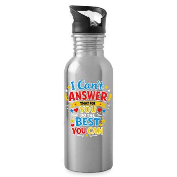 Lehrermotivation Schule Lehrer-Prüfungsgeschenk - Trinkflasche mit integriertem Trinkhalm - Lightsilver - Rechts