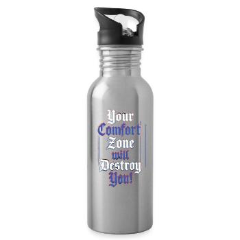 Ta zone de confort te détruit - Gourde avec paille intégrée - argent clair - Droite