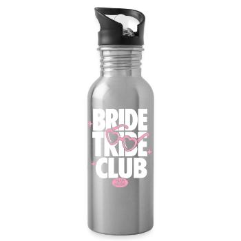 Bride Tribe Club Équipe Mariée - Gourde avec paille intégrée - argent clair - Droite