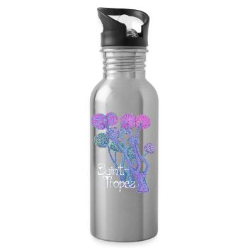 Saint Tropez Limited Edition - Streetstyle - Trinkflasche mit integriertem Trinkhalm - Lightsilver - Rechts