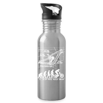 MTB Evolution Blueprint: Full Suspension Rahmen - Trinkflasche mit integriertem Trinkhalm - Lightsilver - Rechts