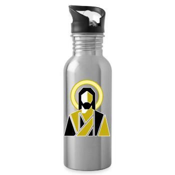Modern Jesus - Water bottle with straw - silver - Right