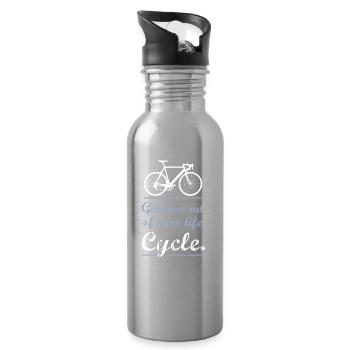Bicycle motivation Sportbike road mountain bike bmx more - Water bottle with straw - silver - Right