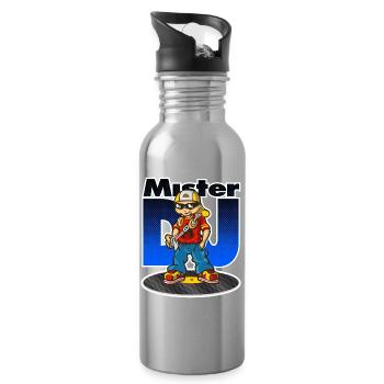 Mister DJ - Water bottle with straw - silver - Right