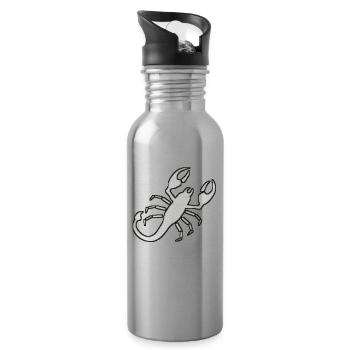 Skorpion - Trinkflasche mit integriertem Trinkhalm - Lightsilver - Rechts