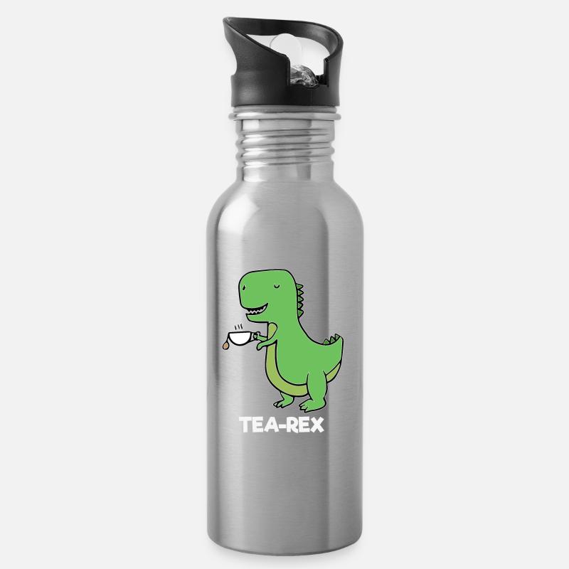 Dinosaures - TEAREX - Gourde avec paille intégrée - argent clair