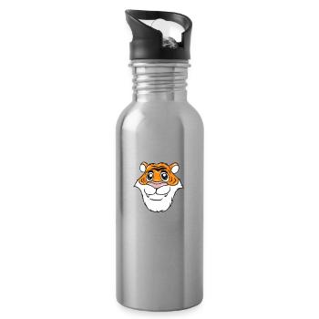 Tiger - Trinkflasche mit integriertem Trinkhalm - Lightsilver - Rechts