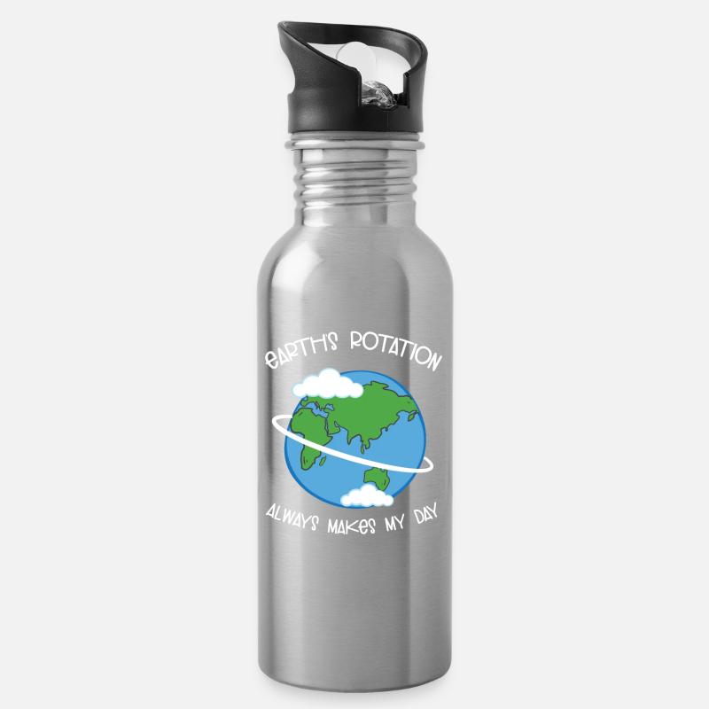 Wissenschaft - Trinkflasche mit integriertem Trinkhalm - Lightsilver