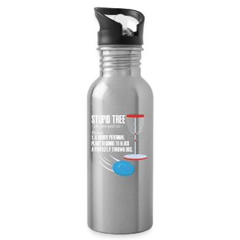 Disc Golf - Water bottle with straw - silver - Right