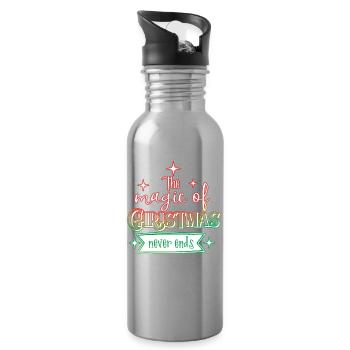 Christmas - Water bottle with straw - silver - Right