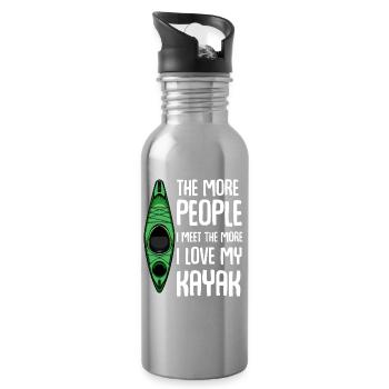 Kayak - Water bottle with straw - silver - Right