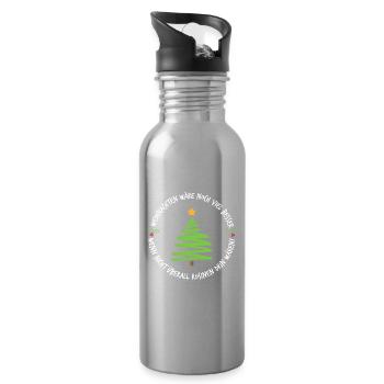 Weihnachten wäre noch viel besser, wenn nicht ... - Trinkflasche mit integriertem Trinkhalm - Lightsilver - Rechts