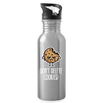 Don’t delete cookies lustig Computer Nerd Humor - Trinkflasche mit integriertem Trinkhalm - Lightsilver - Rechts