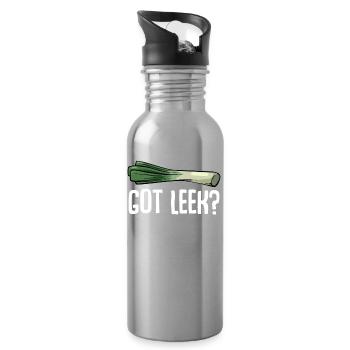 GOT LEEK? - Trinkflasche mit integriertem Trinkhalm - Lightsilver - Rechts