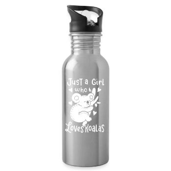 Koalas - Water bottle with straw - silver - Right