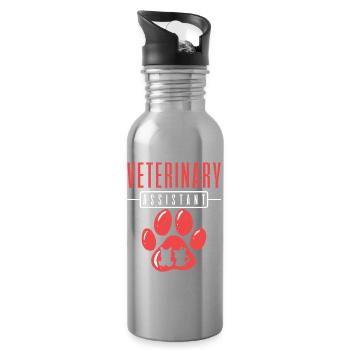Tierarzthelfer Vet Tech - Trinkflasche mit integriertem Trinkhalm - Lightsilver - Rechts