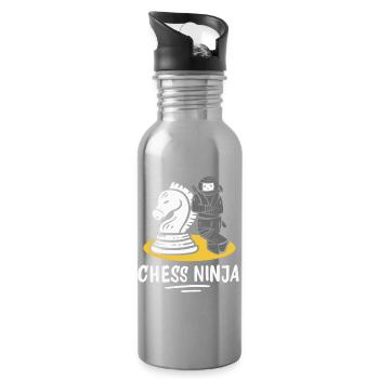 Chess Chess Players - Water bottle with straw - silver - Right