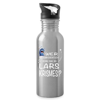 Wer ist denn eigentlich dieser Lars Krismes? - Trinkflasche mit integriertem Trinkhalm - Lightsilver - Rechts