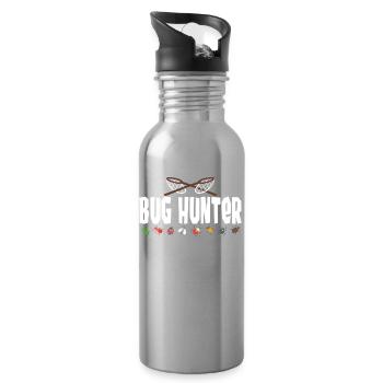 Insect Hunter - Water bottle with straw - silver - Right