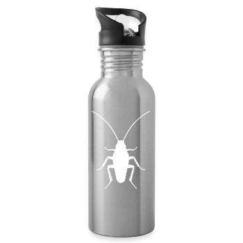 Kakerlake Insekt Entomologe - Trinkflasche mit integriertem Trinkhalm - Lightsilver - Rechts