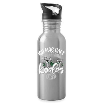 Koala - Water bottle with straw - silver - Right
