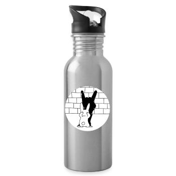 Evil Easter Easter Prison Rock Music - Water bottle with straw - silver - Right
