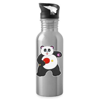 Panda Tischtennis Tischtennisschläger - Trinkflasche mit integriertem Trinkhalm - Lightsilver - Rechts