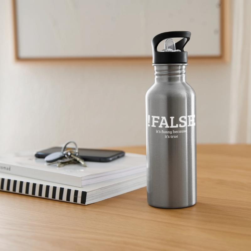 Programmierung Programmierer Trinkflasche mit integriertem Trinkhalm