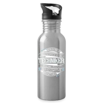 Techniker - Trinkflasche mit integriertem Trinkhalm - Lightsilver - Rechts