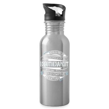 Ergotherapeut - Trinkflasche mit integriertem Trinkhalm - Lightsilver - Rechts