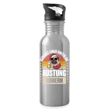 Gepflegt einen hinter die Rüstung römern - Trinkflasche mit integriertem Trinkhalm - Lightsilver - Rechts