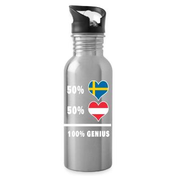 Ingenium/cadeau suédois et autrichien - Gourde avec paille intégrée - argent clair - Droite